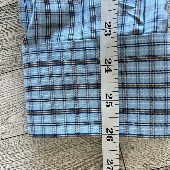 Peter Millar Button Up Plaid Shirt Men’s Size XL Blue 100% Cotton Preppy - Picture 8 of 9